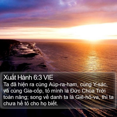 Xuất Hành 6:3 VIE Bible Verse Image