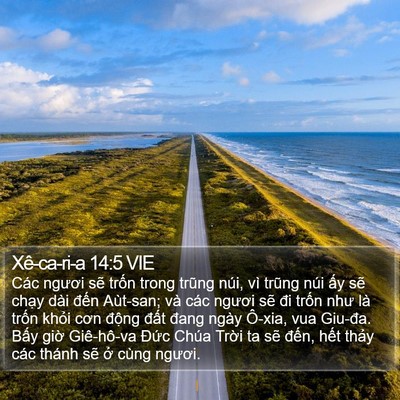 Xê-ca-ri-a 14:5 VIE Bible Verse Image