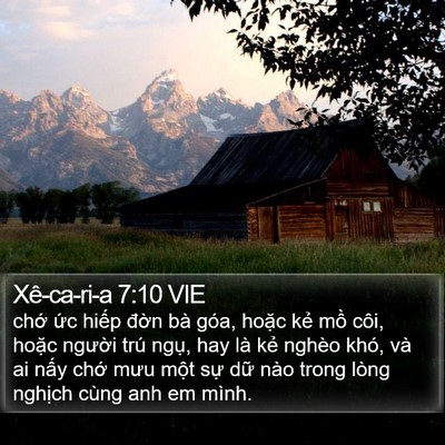 Xê-ca-ri-a 7:10 VIE Bible Verse Image