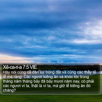 Xê-ca-ri-a 7:5 VIE Bible Verse Image