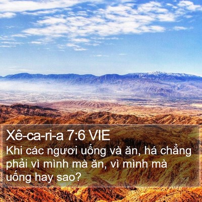 Xê-ca-ri-a 7:6 VIE Bible Verse Image