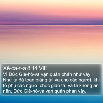 Xê-ca-ri-a 8:14 VIE Bible Verse Image