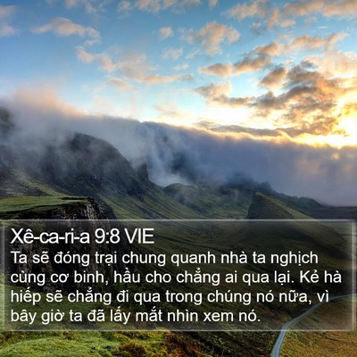 Xê-ca-ri-a 9:8 VIE Bible Verse Image