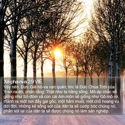 Xê-pha-ni-a 2:9 VIE Bible Verse Image