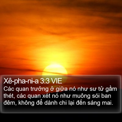 Xê-pha-ni-a 3:3 VIE Bible Verse Image