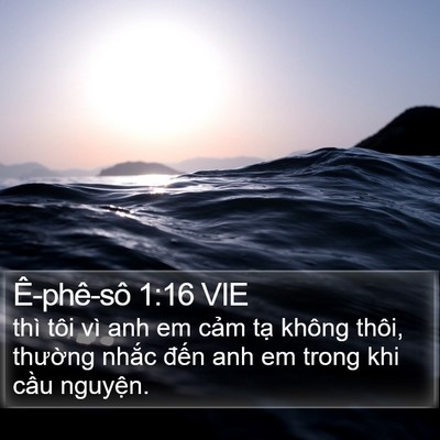 Ê-phê-sô 1:16 VIE Bible Verse Image