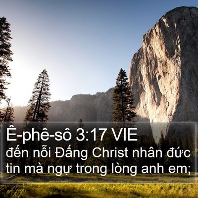 Ê-phê-sô 3:17 VIE Bible Verse Image