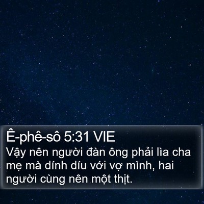 Ê-phê-sô 5:31 VIE Bible Verse Image