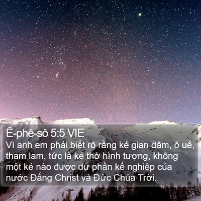 Ê-phê-sô 5:5 VIE Bible Verse Image
