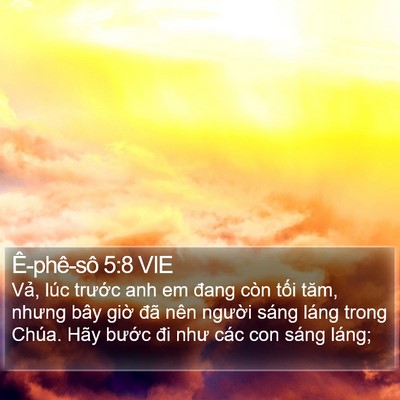 Ê-phê-sô 5:8 VIE Bible Verse Image