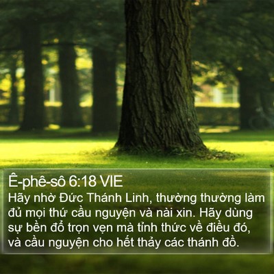 Ê-phê-sô 6:18 VIE Bible Verse Image