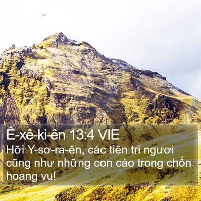 Ê-xê-ki-ên 13:4 VIE Bible Verse Image