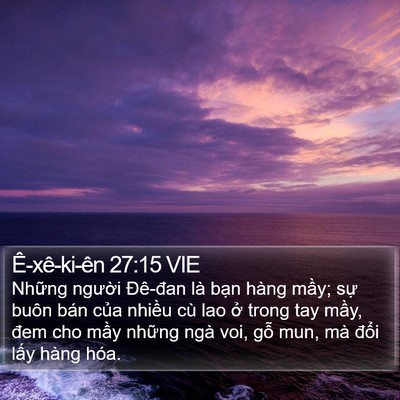 Ê-xê-ki-ên 27:15 VIE Bible Verse Image