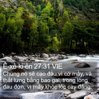 Ê-xê-ki-ên 27:31 VIE Bible Verse Image