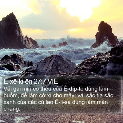 Ê-xê-ki-ên 27:7 VIE Bible Verse Image