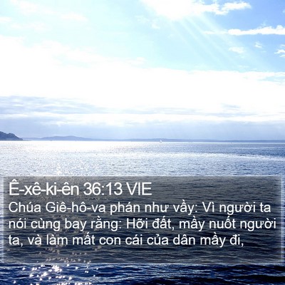 Ê-xê-ki-ên 36:13 VIE Bible Verse Image