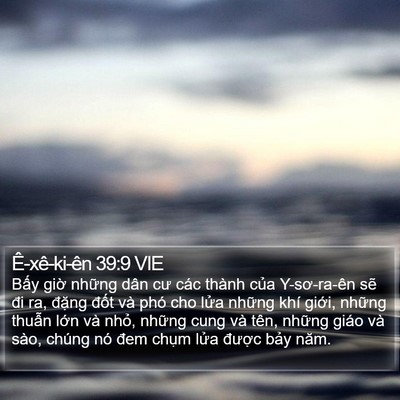 Ê-xê-ki-ên 39:9 VIE Bible Verse Image