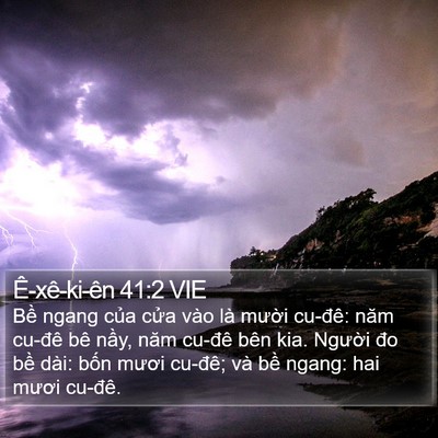 Ê-xê-ki-ên 41:2 VIE Bible Verse Image