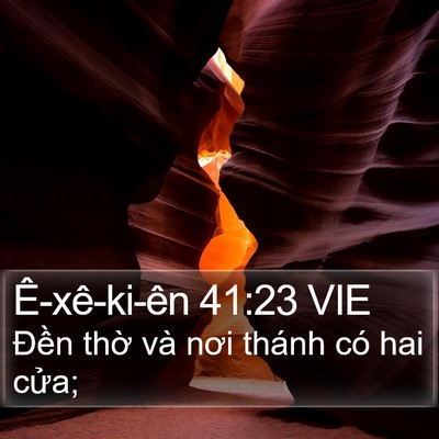 Ê-xê-ki-ên 41:23 VIE Bible Verse Image