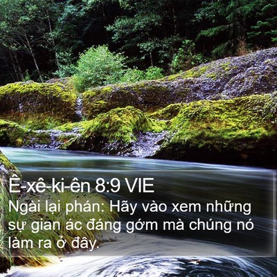 Ê-xê-ki-ên 8:9 VIE Bible Verse Image