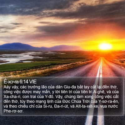 Ê-xơ-ra 6:14 VIE Bible Verse Image