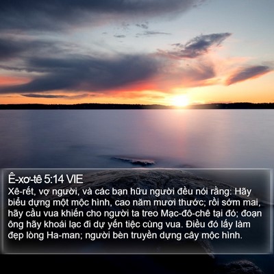 Ê-xơ-tê 5:14 VIE Bible Verse Image