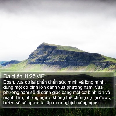 Ða-ni-ên 11:25 VIE Bible Verse Image