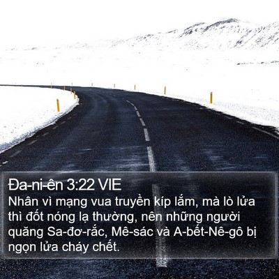 Ða-ni-ên 3:22 VIE Bible Verse Image