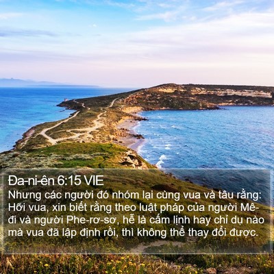 Ða-ni-ên 6:15 VIE Bible Verse Image