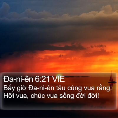 Ða-ni-ên 6:21 VIE Bible Verse Image