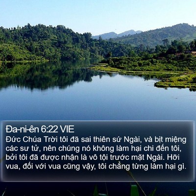 Ða-ni-ên 6:22 VIE Bible Verse Image