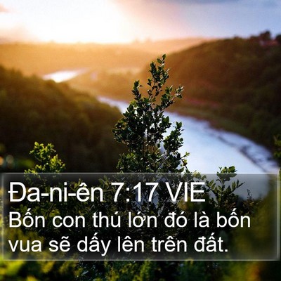 Ða-ni-ên 7:17 VIE Bible Verse Image