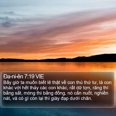 Ða-ni-ên 7:19 VIE Bible Verse Image