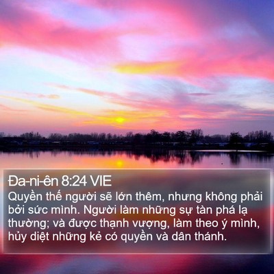 Ða-ni-ên 8:24 VIE Bible Verse Image