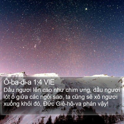 Ô-ba-đi-a 1:4 VIE Bible Verse Image
