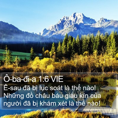 Ô-ba-đi-a 1:6 VIE Bible Verse Image