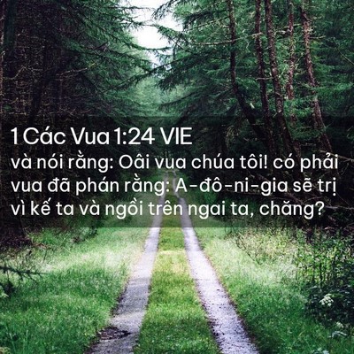 Picture 02 - 1 Các Vua 1:24 VIE - và nói rằng: Oâi vua chúa tôi! có phải - Bible Verse Picture