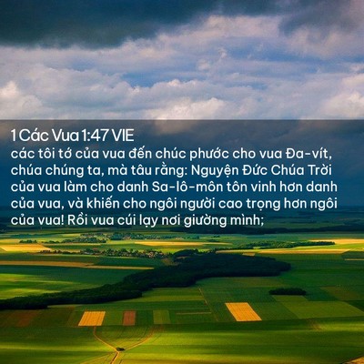 Picture 02 - 1 Các Vua 1:47 VIE - các tôi tớ của vua đến chúc phước - Bible Verse Picture
