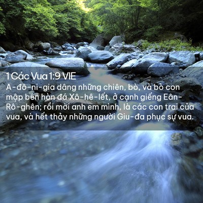 Picture 02 - 1 Các Vua 1:9 VIE - A-đô-ni-gia dâng những chiên, bò, và bò - Bible Verse Picture