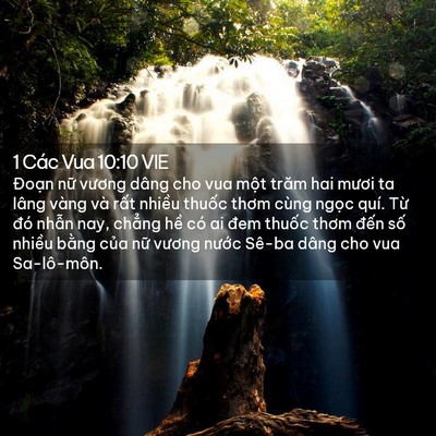 Picture 02 - 1 Các Vua 10:10 VIE - Đoạn nữ vương dâng cho vua một trăm - Bible Verse Picture