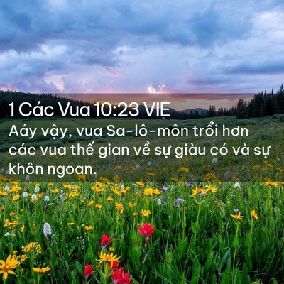 Picture 02 - 1 Các Vua 10:23 VIE - Aáy vậy, vua Sa-lô-môn trổi hơn các vua - Bible Verse Picture