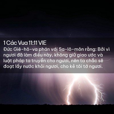 Picture 02 - 1 Các Vua 11:11 VIE - Đức Giê-hô-va phán với Sa-lô-môn - Bible Verse Picture
