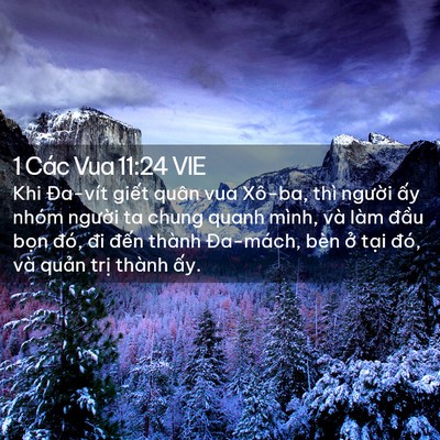 Picture 02 - 1 Các Vua 11:24 VIE - Khi Đa-vít giết quân vua Xô-ba, thì - Bible Verse Picture