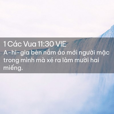 Picture 02 - 1 Các Vua 11:30 VIE - A-hi-gia bèn nắm áo mới người mặc - Bible Verse Picture