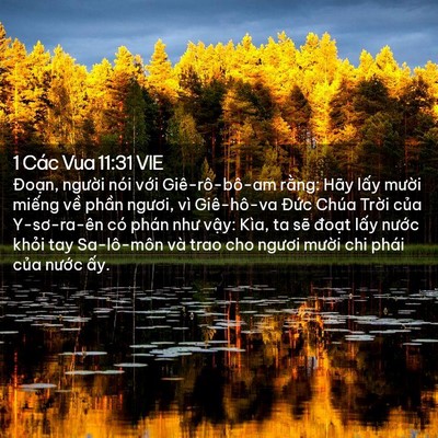 Picture 02 - 1 Các Vua 11:31 VIE - Đoạn, người nói với Giê-rô-bô-am - Bible Verse Picture