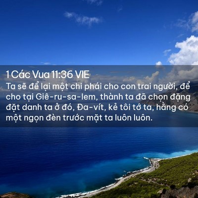 Picture 02 - 1 Các Vua 11:36 VIE - Ta sẽ để lại một chi phái cho con trai - Bible Verse Picture