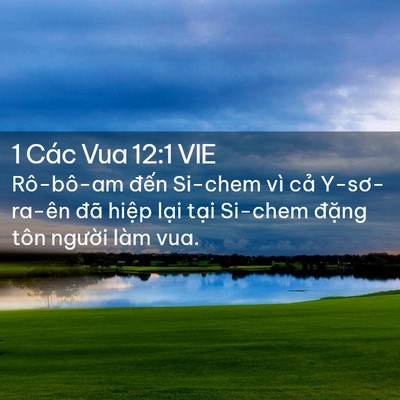 Picture 02 - 1 Các Vua 12:1 VIE - Rô-bô-am đến Si-chem vì cả Y-sơ-ra-ên - Bible Verse Picture