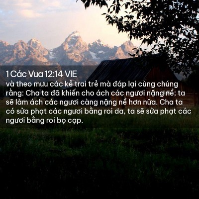 Picture 02 - 1 Các Vua 12:14 VIE - và theo mưu các kẻ trai trẻ mà đáp - Bible Verse Picture