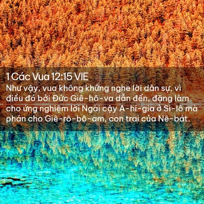 Picture 02 - 1 Các Vua 12:15 VIE - Như vậy, vua không khứng nghe lời dân - Bible Verse Picture