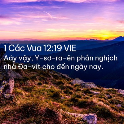 Picture 02 - 1 Các Vua 12:19 VIE - Aáy vậy, Y-sơ-ra-ên phản nghịch nhà - Bible Verse Picture